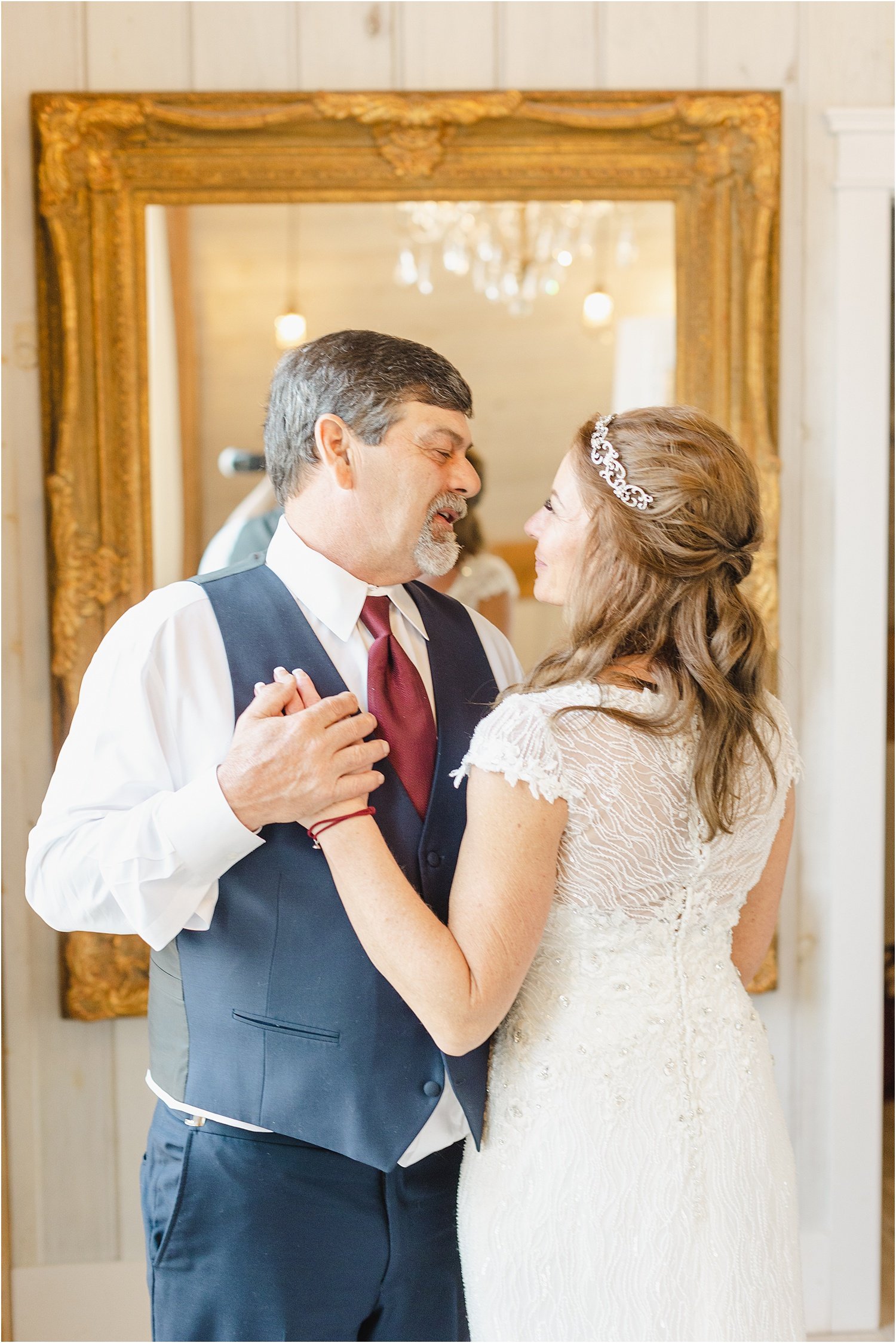 Bride and Groom Slow Dance Together