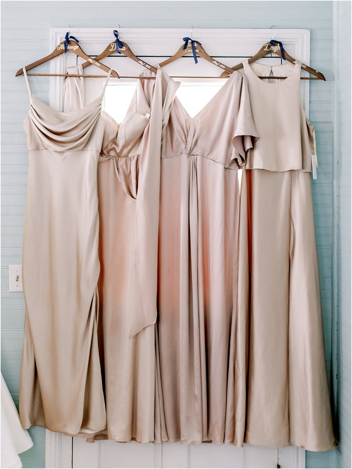 Neutral blush bridesmaid dresses