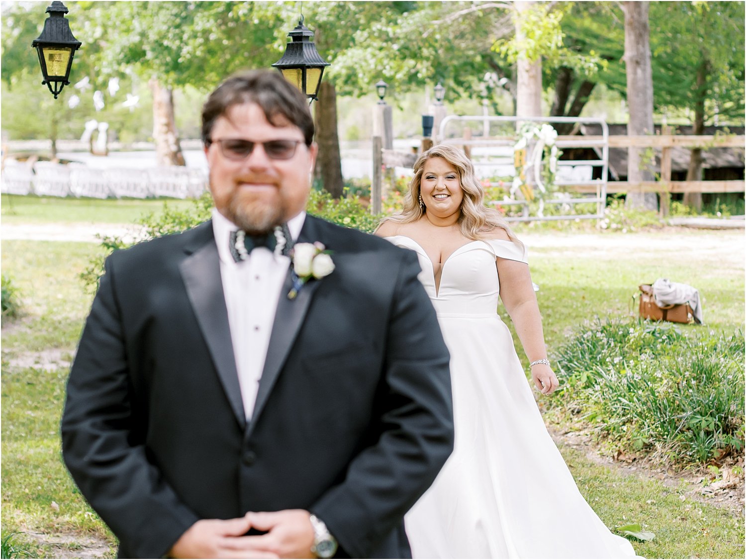 First look moment with Bride and Groom