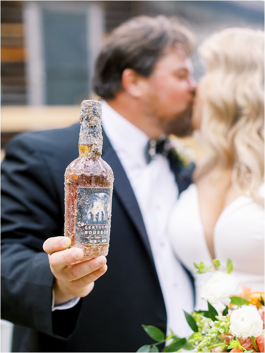 Burying the Bourbon wedding tradition photoshoot