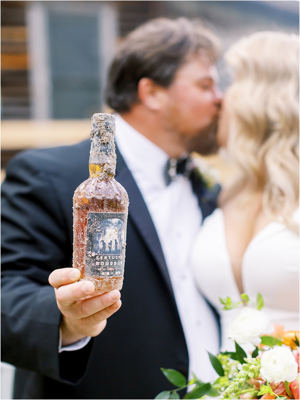 Burying the Bourbon wedding tradition photoshoot