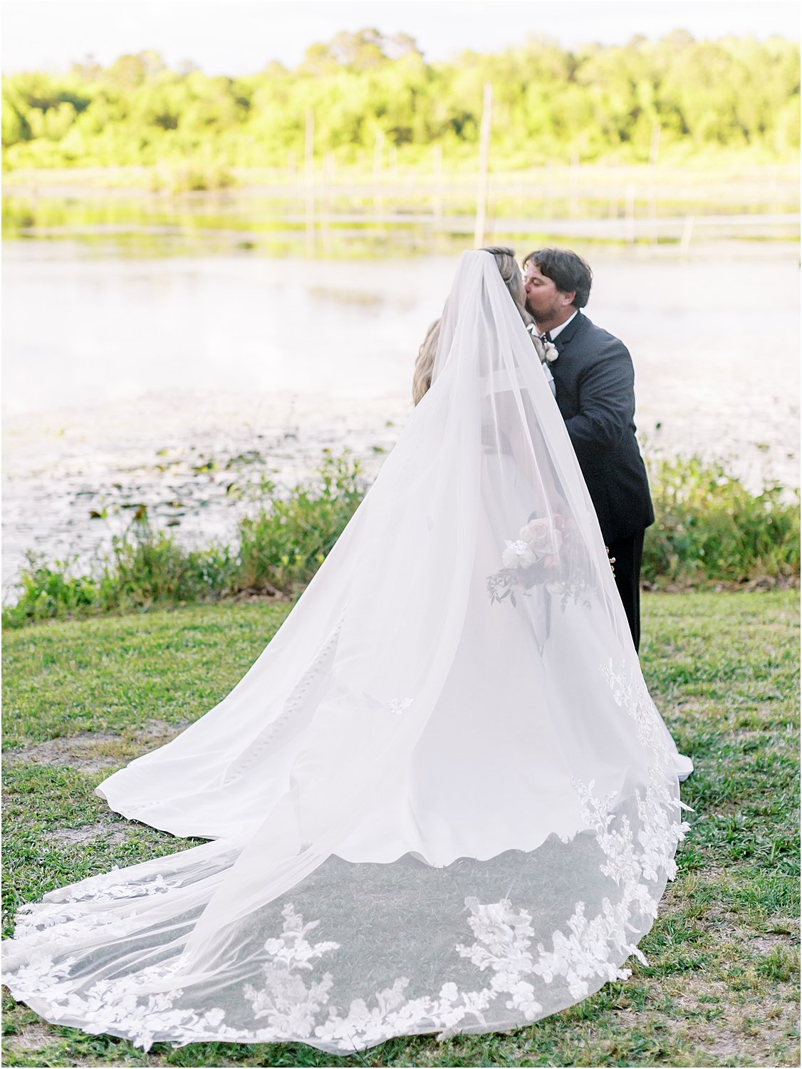 Beautiful Southern elegance lace cathedral veil 