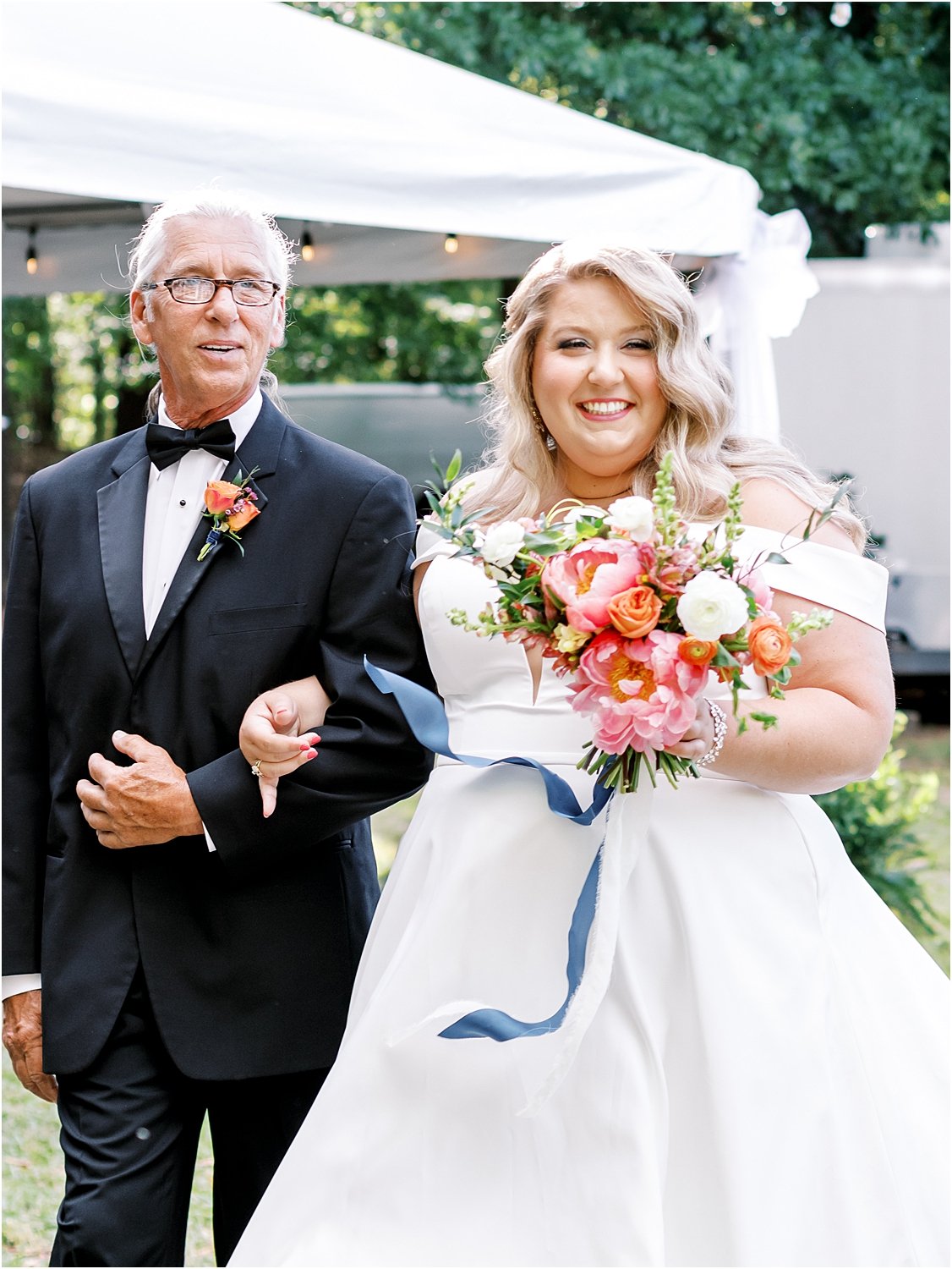 Summer pops of color bride