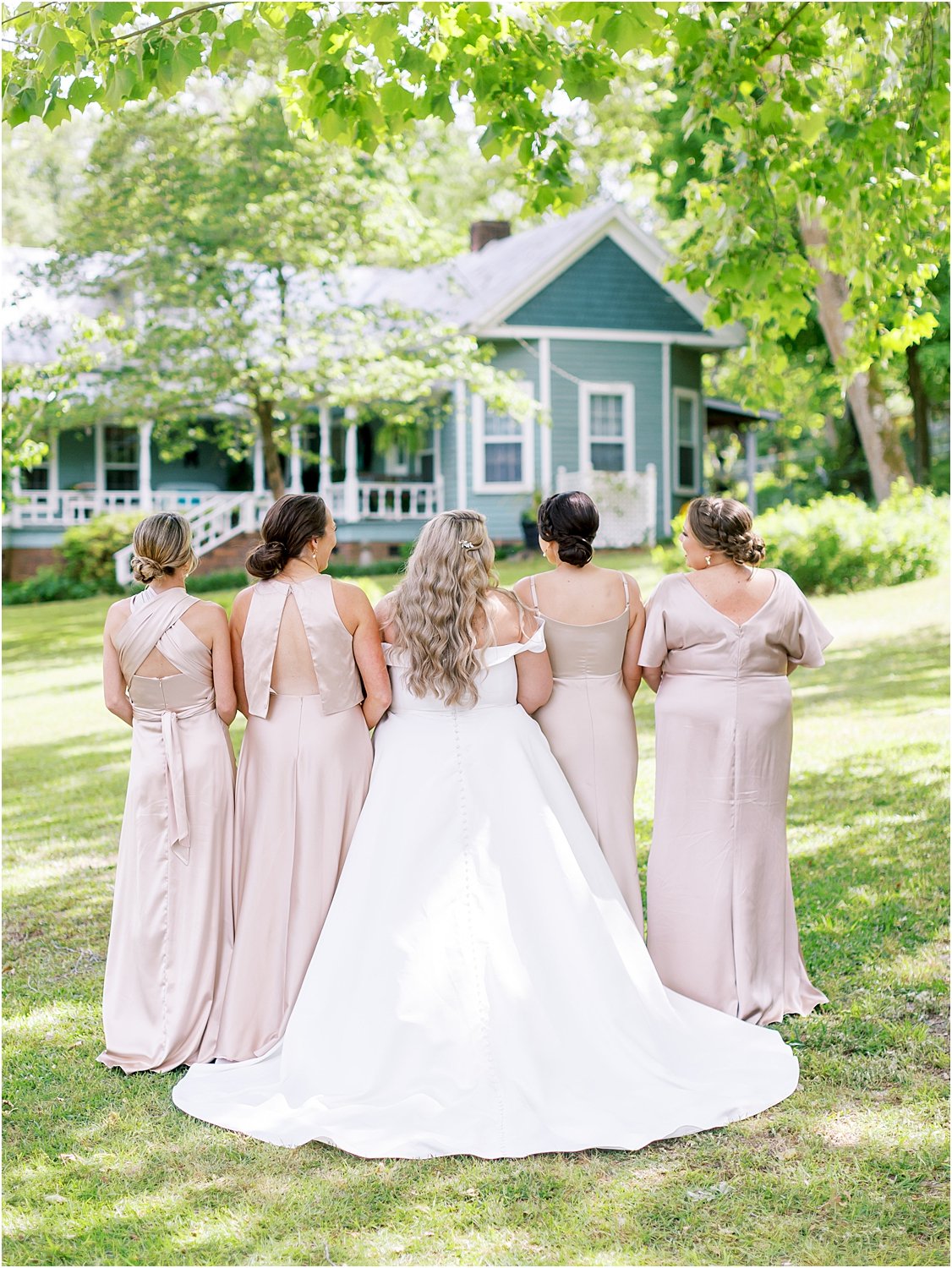 Southern charm blush neutral bridesmaid dresses