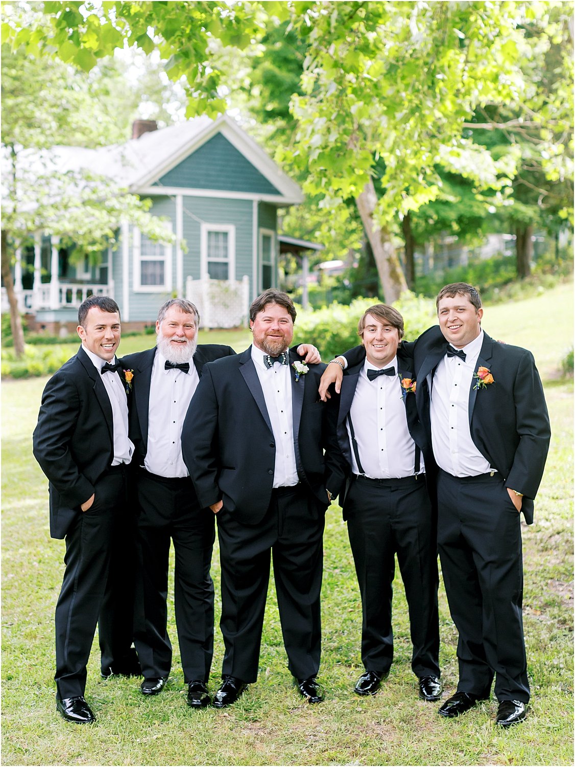 Southern charm groom and groomsmen photoshoot
