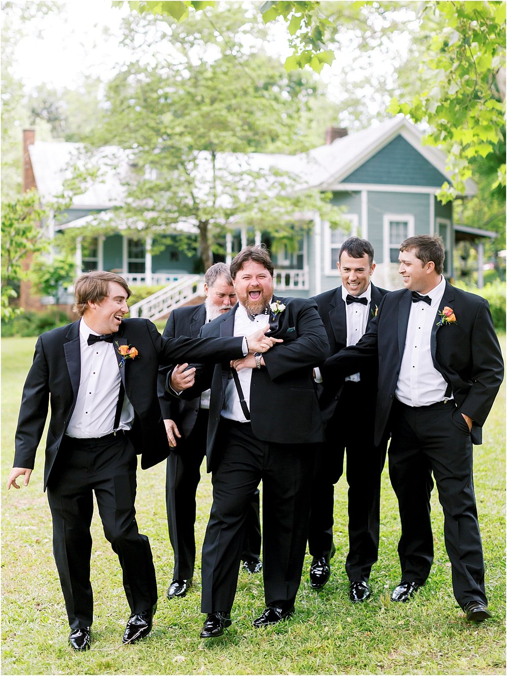 The Groom and his guys - Southern summer wedding 
