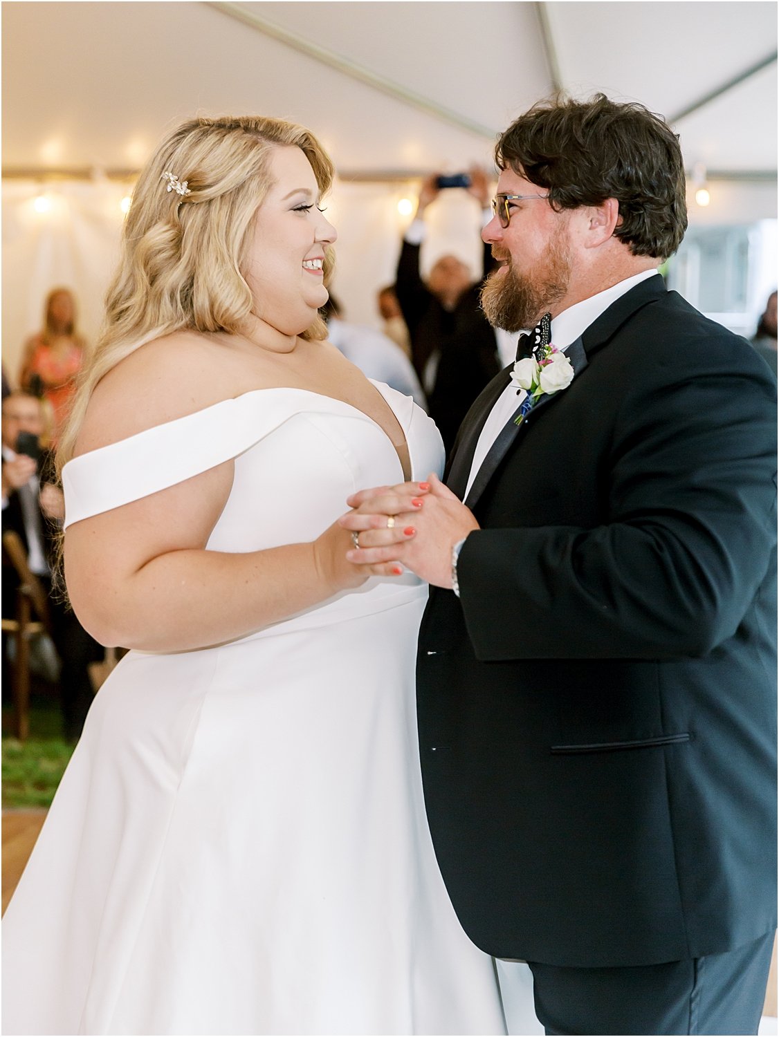 Bride and Groom first dance - tented reception