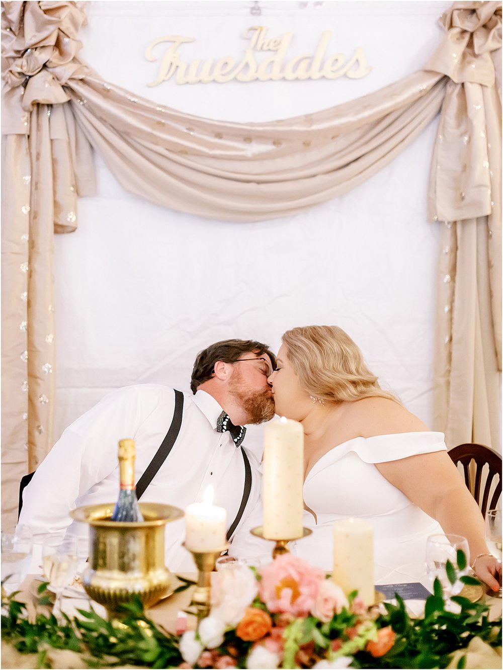 Sweethearts at their sweetheart table