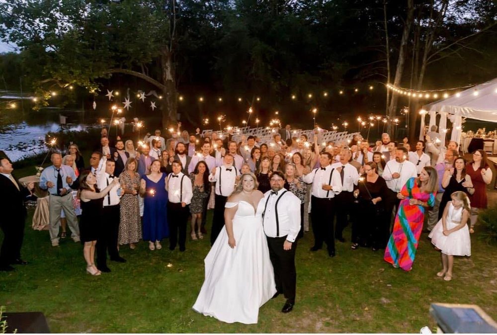 Endearing wedding sparkler send off party pictures
