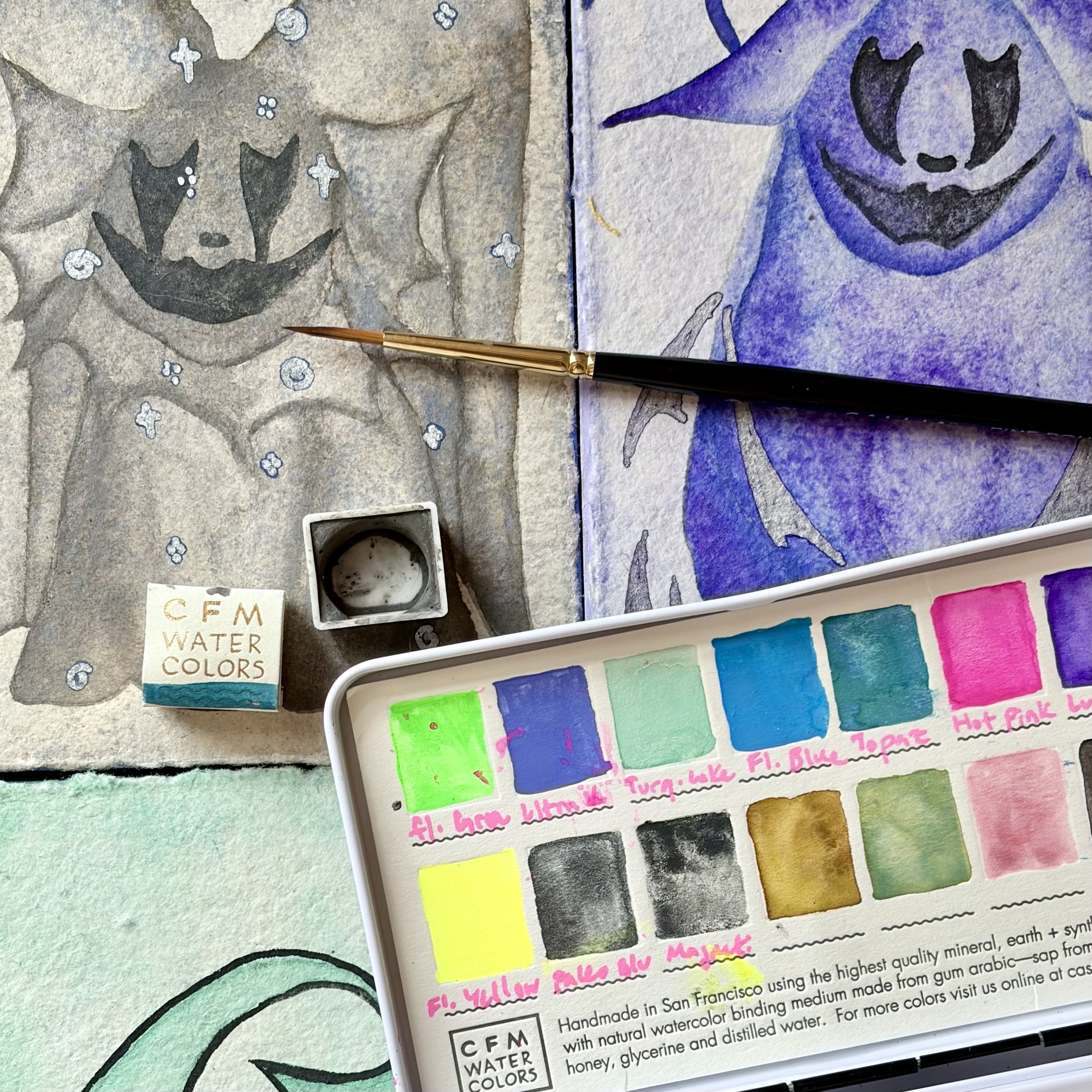 Watercolor: Monochrome Creatures