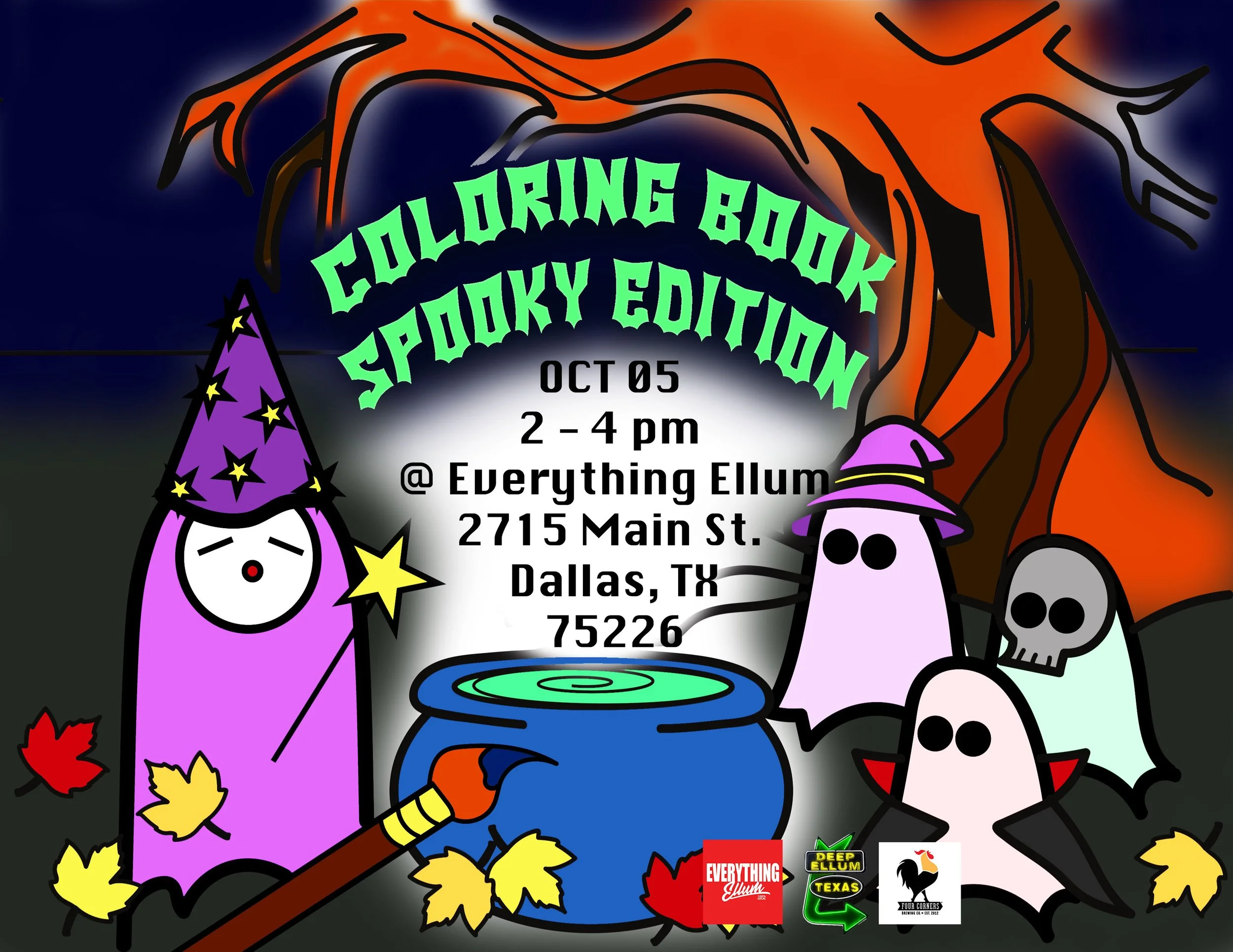 Coloring Book Paint N Sip: SPOOKY EDITION!