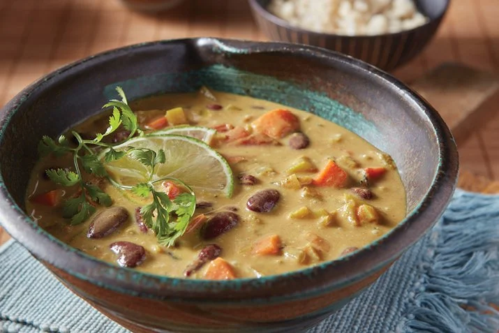 Kidney Bean and Coconut Curry Soup