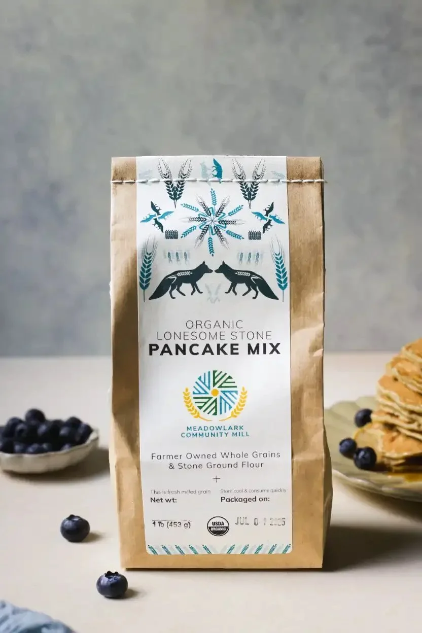 Sample: Meadowlark Organics Lonesome Stone Pancake Mix