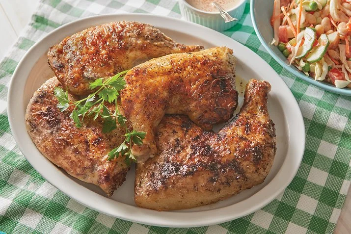 Tangy Grilled Chicken Quarters
