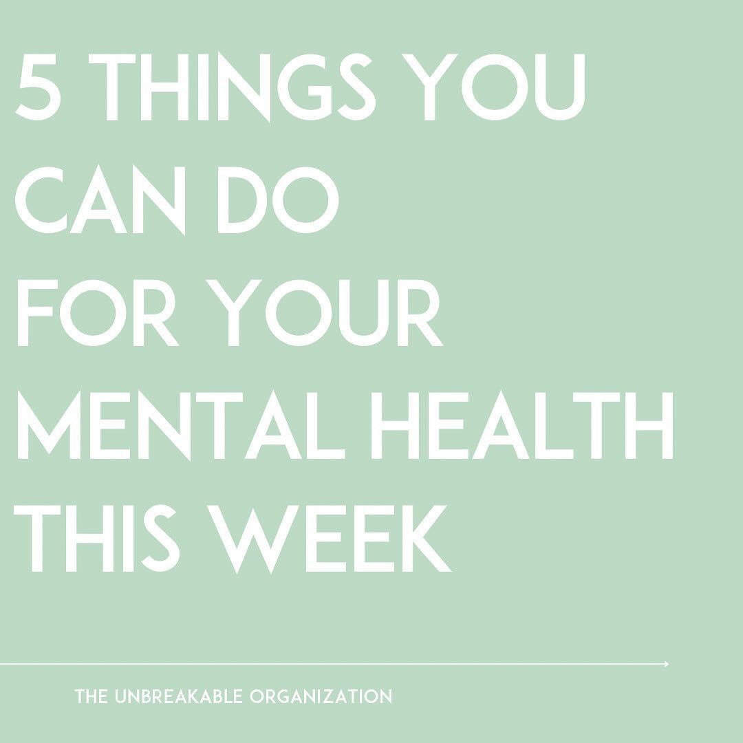 Your mental health is a priority. What can you do this week for you? 💛✨