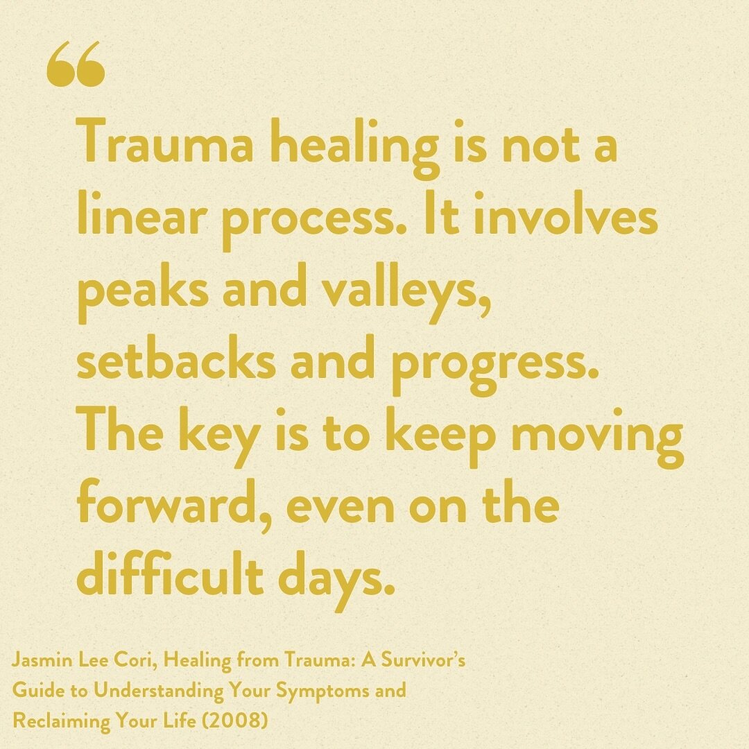 Jasmin Lee Cori, in her book &ldquo;Healing from Trauma,&rdquo; acknowledges the complex and non-linear process of healing from trauma, emphasizing that progress is accompanied by setbacks. This understanding requires practicing self-compassion, resi