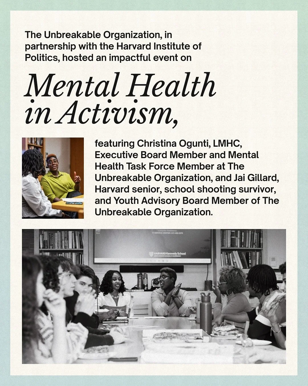 We have endless gratitude for @viatina and @_jaigillard 🫂✨〰️ This event marked an important step in bridging the gap between mental health advocacy and actionable gun violence prevention, empowering the next generation of activists to continue drivi