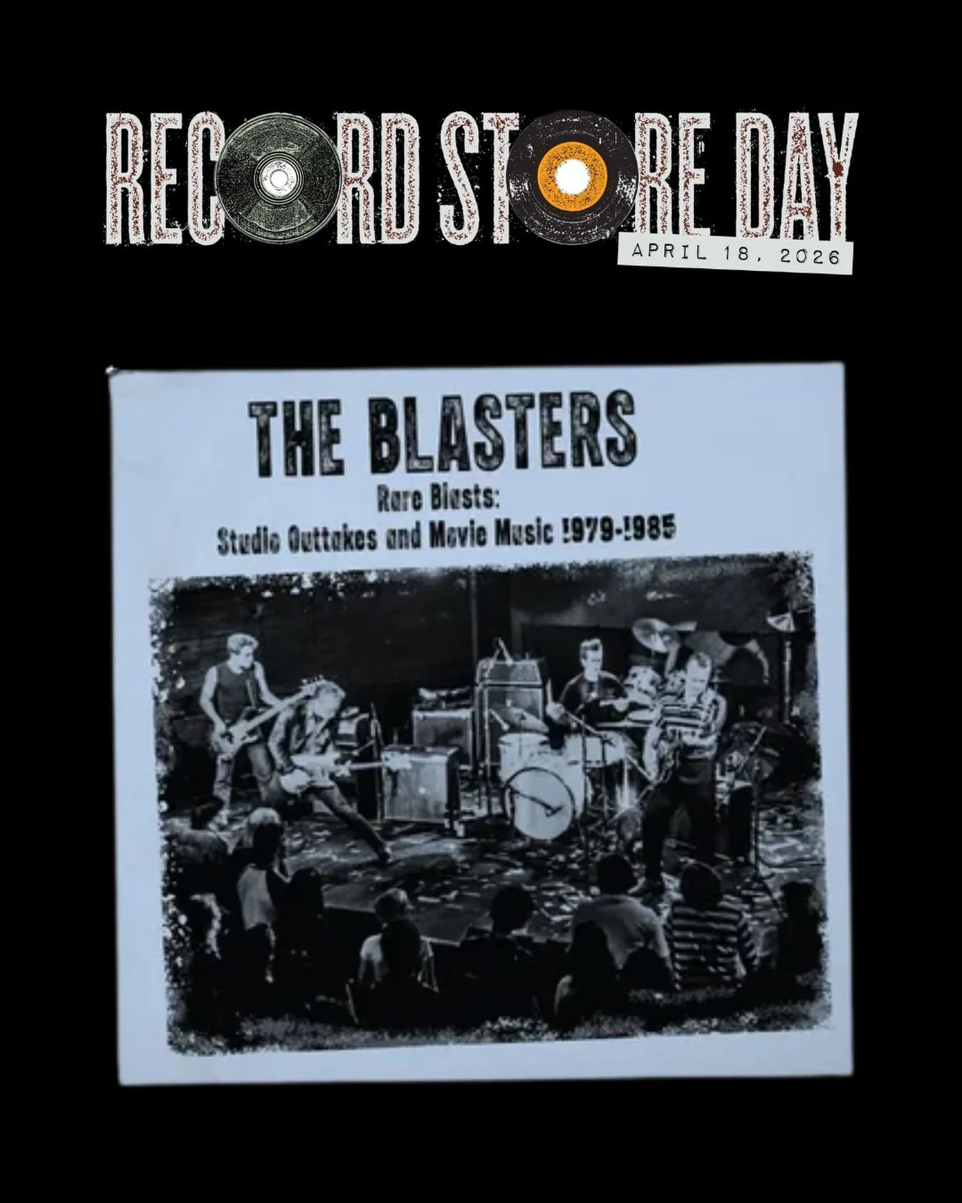 Tomorrow is #RecordStoreDay!!
#RSD2026  Exclusive: 
THE BLASTERS: Rare Blasts &bull; Cobalt Blue Vinyl 

Compilation of outtakes and movie music tracks from the 1980s studio albums! The 14-track collection was compiled as part of the sold out 5-LP bo