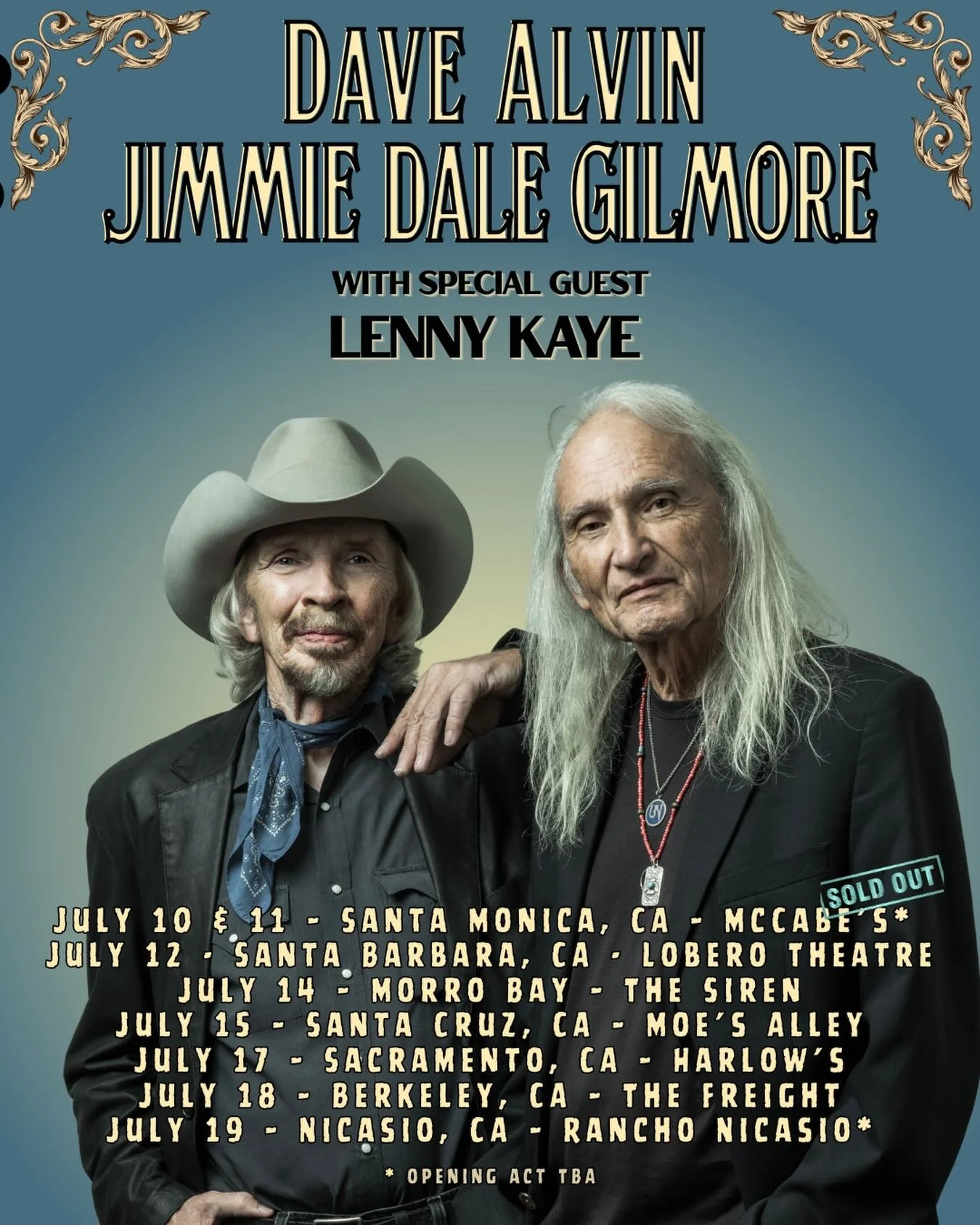 &ldquo;It&rsquo;s been incredible having the multi-faceted, multi-talented @lenny_kaye on this tour with us. Like Jimmie Dale, Lenny is a constant source of inspiration and road wise chuckles.&rdquo; As well as opening each night, &ldquo;Lenny joins 