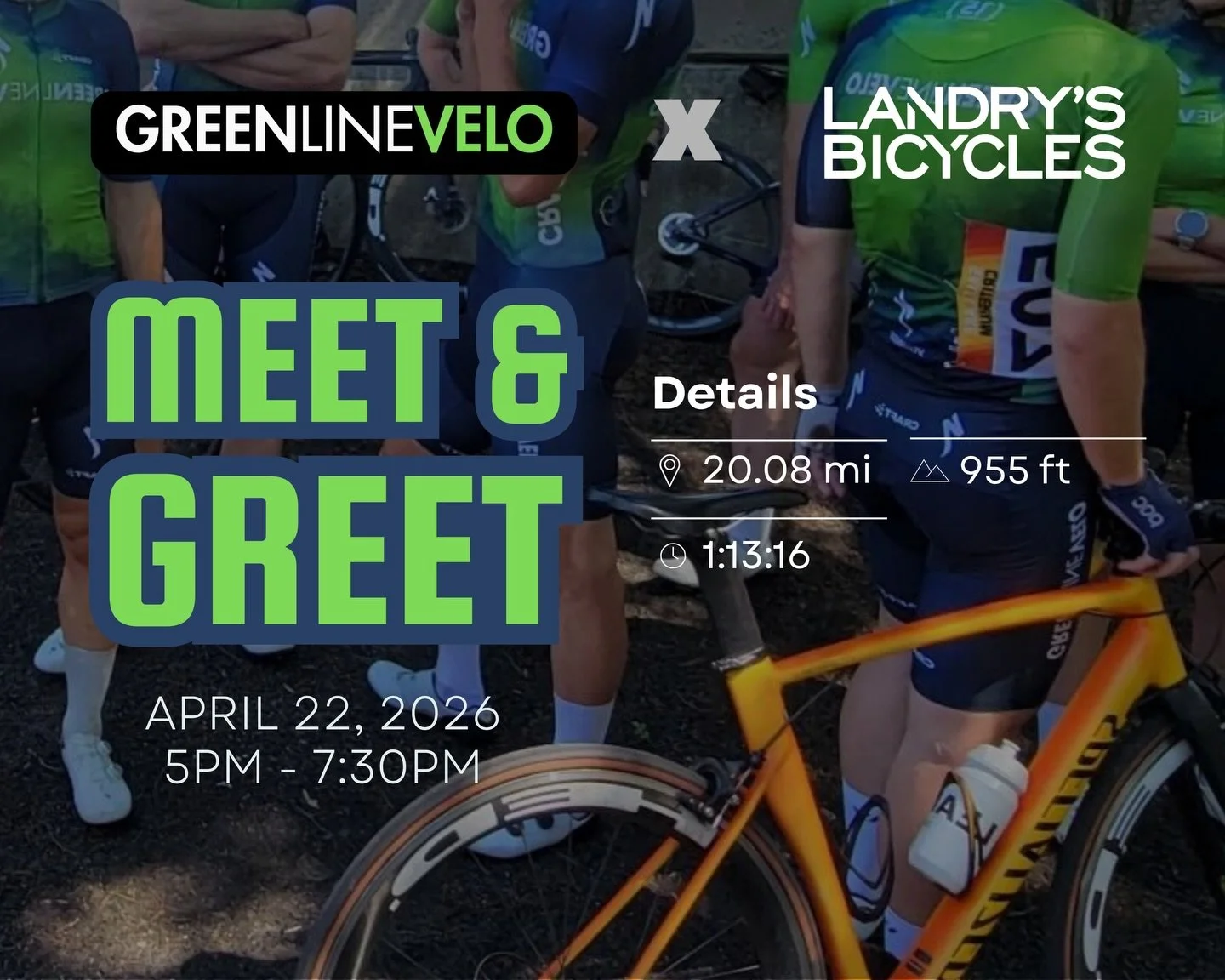 🚴✨ Wednesday Night Rides are almost back, and we&rsquo;re kicking off the season right!

Join us for a casual Meet &amp; Greet on Wednesday, April 22nd from 5:00&ndash;7:30 PM in the parking lot behind Landry&rsquo;s Bicycles on Commonwealth Ave.

S