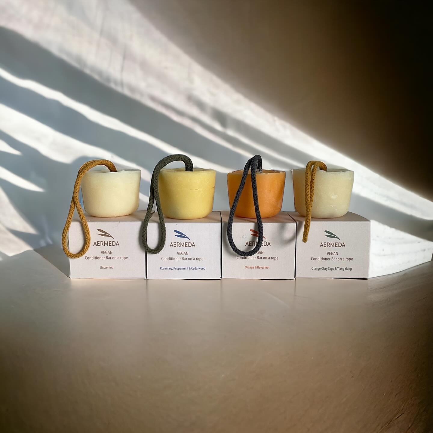 Newest members of the clan!

Shower essentials - sustainable luxury, designed for function.

Our shampoo and conditioner bars are all on ropes! The functional design of our haircare range is two fold - ropes are handy to hold and handy to hang in the