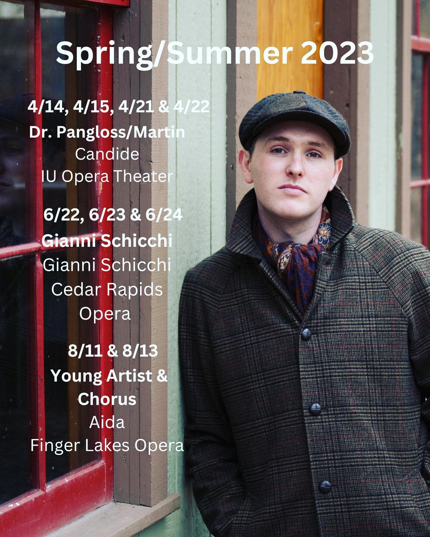 Upcoming gigs. Check &lsquo;em out. Happy to be singing throughout the spring and summer.