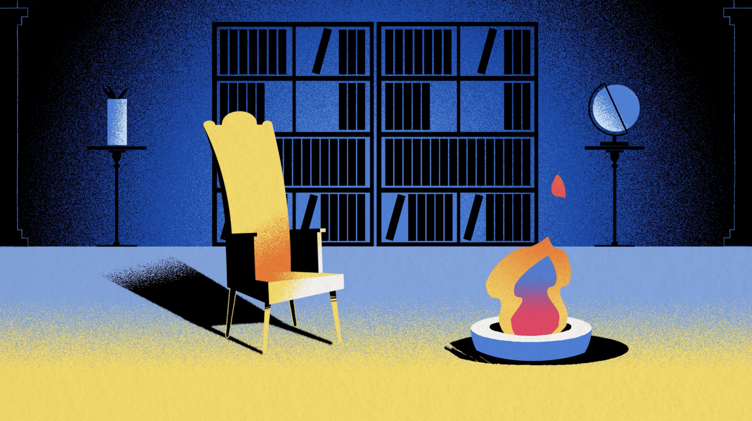 I created the fireplace scene. 我负责制作了火炉部分的动画