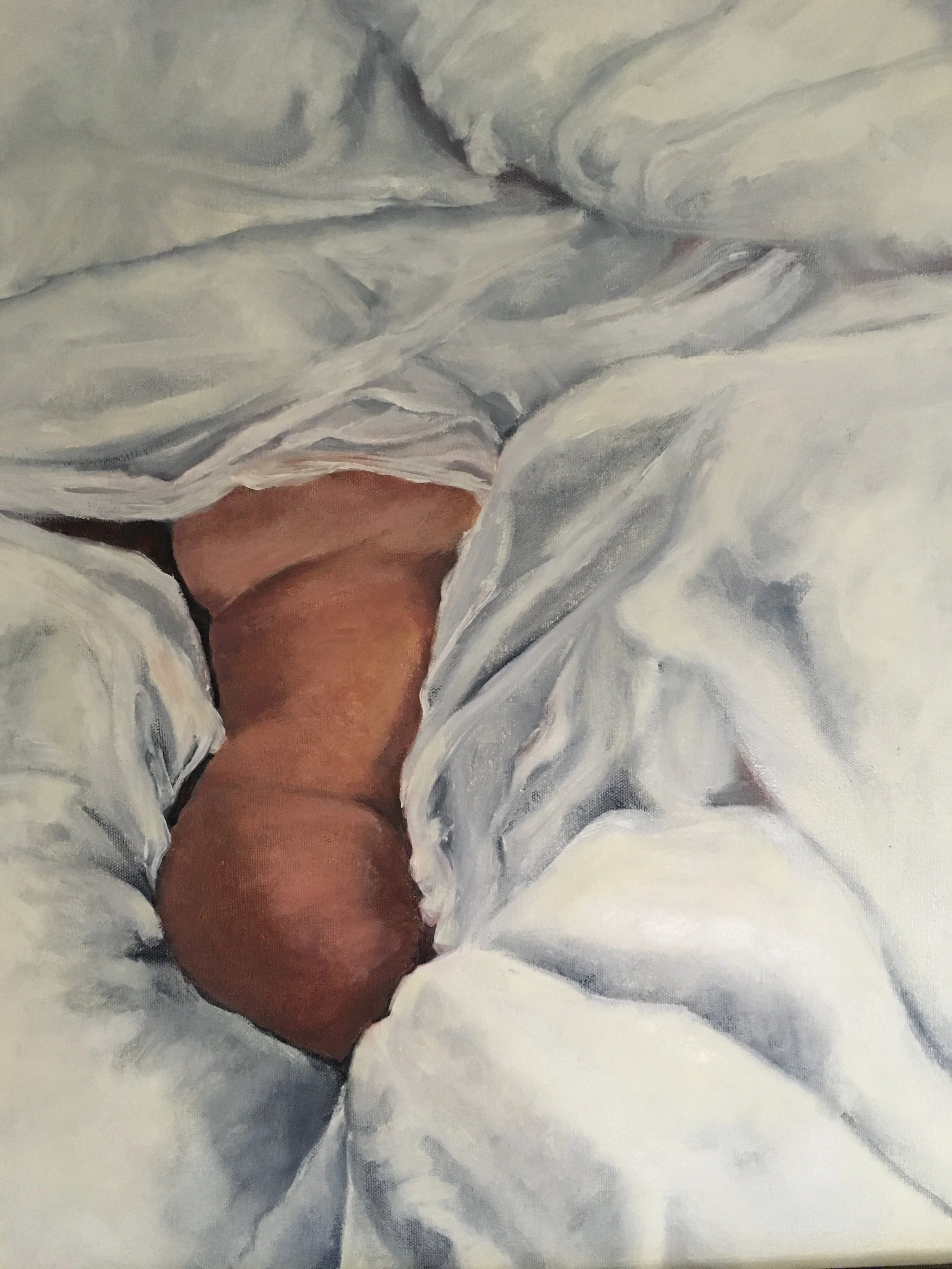  Revealed (Pillow Talk Series)  Oil on Canvas | 16" x 20" Unframed | $600 