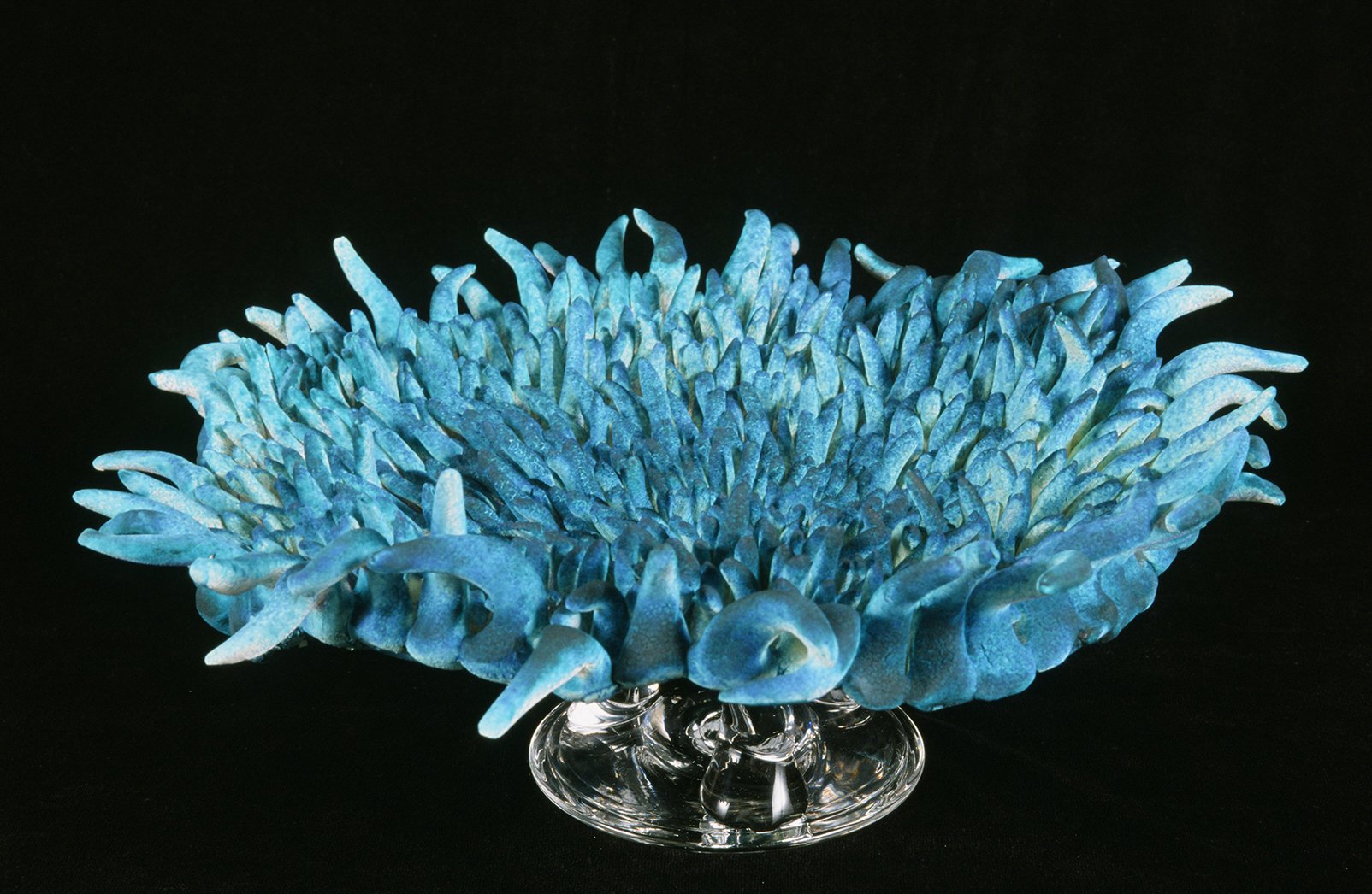  DownUnder | Glass Stand by Jeff Burnett of Joe Blow Glass  Clay, handbuilt | 17"X x 7"H | SOLD 