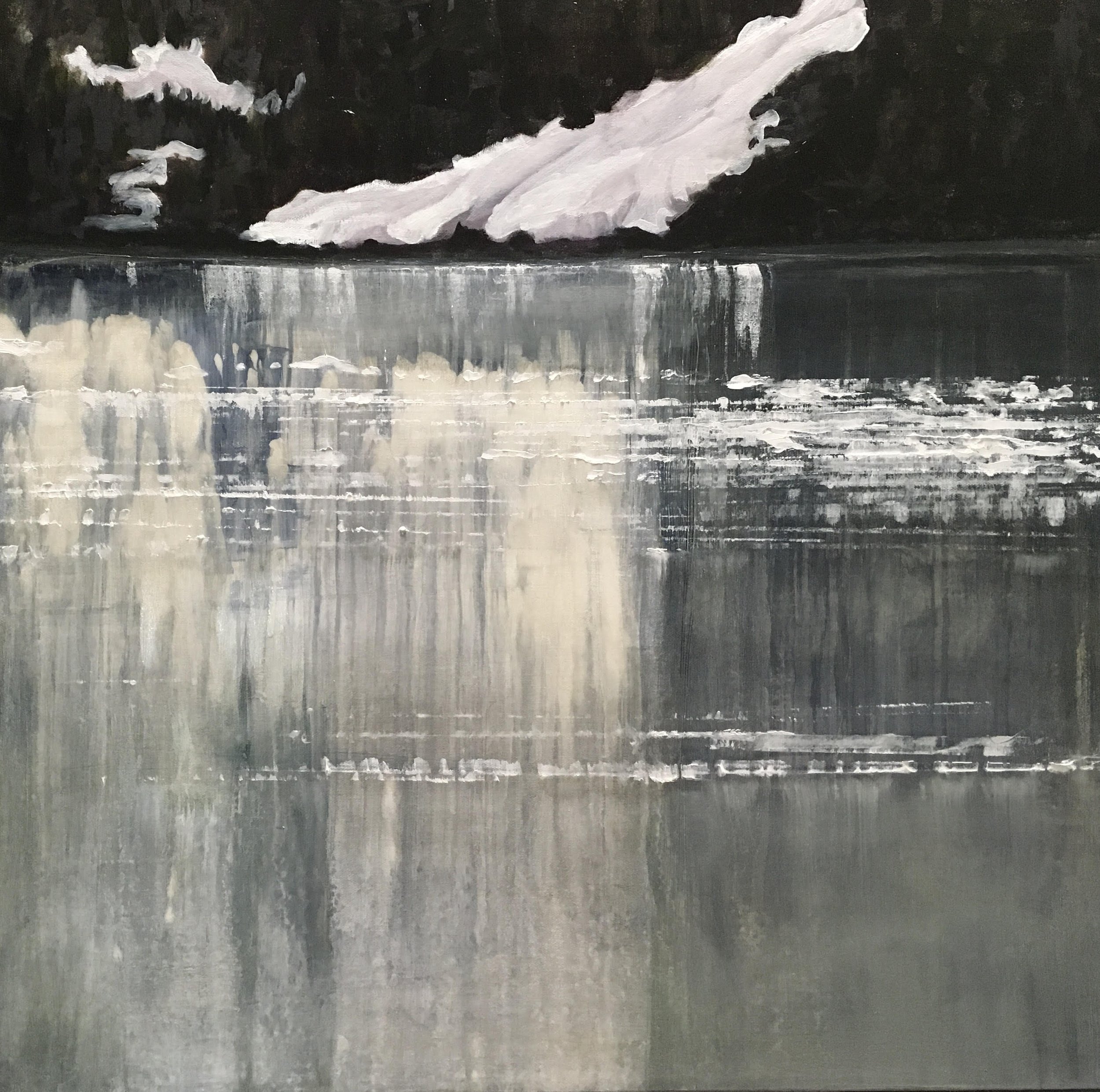  Ice Strem  Oil on Canvas | 24.75” x 24.75” Framed | SOLD  Available through The Federation of Canadian Artists Gallery at sales@artists.ca 
 (July 5 - September 28) 