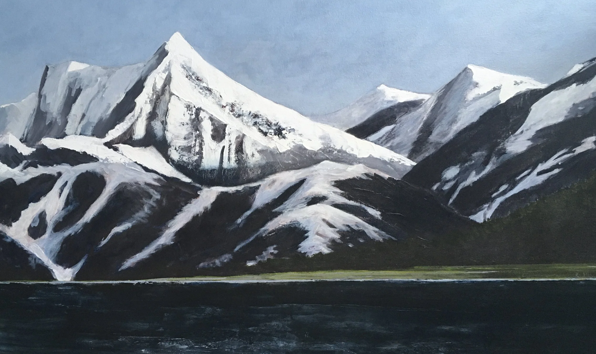  Mount Logan  Mixed Media on Canvas | 38” x 48” | $1950 