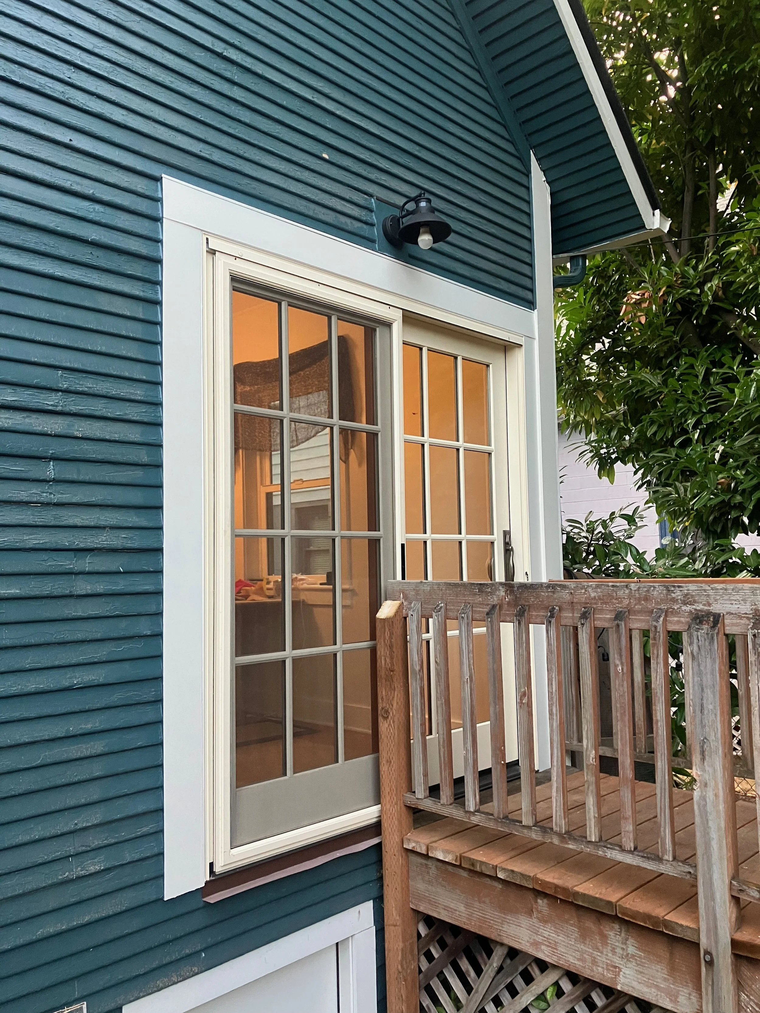 Before- Porch build with wrapping stairs