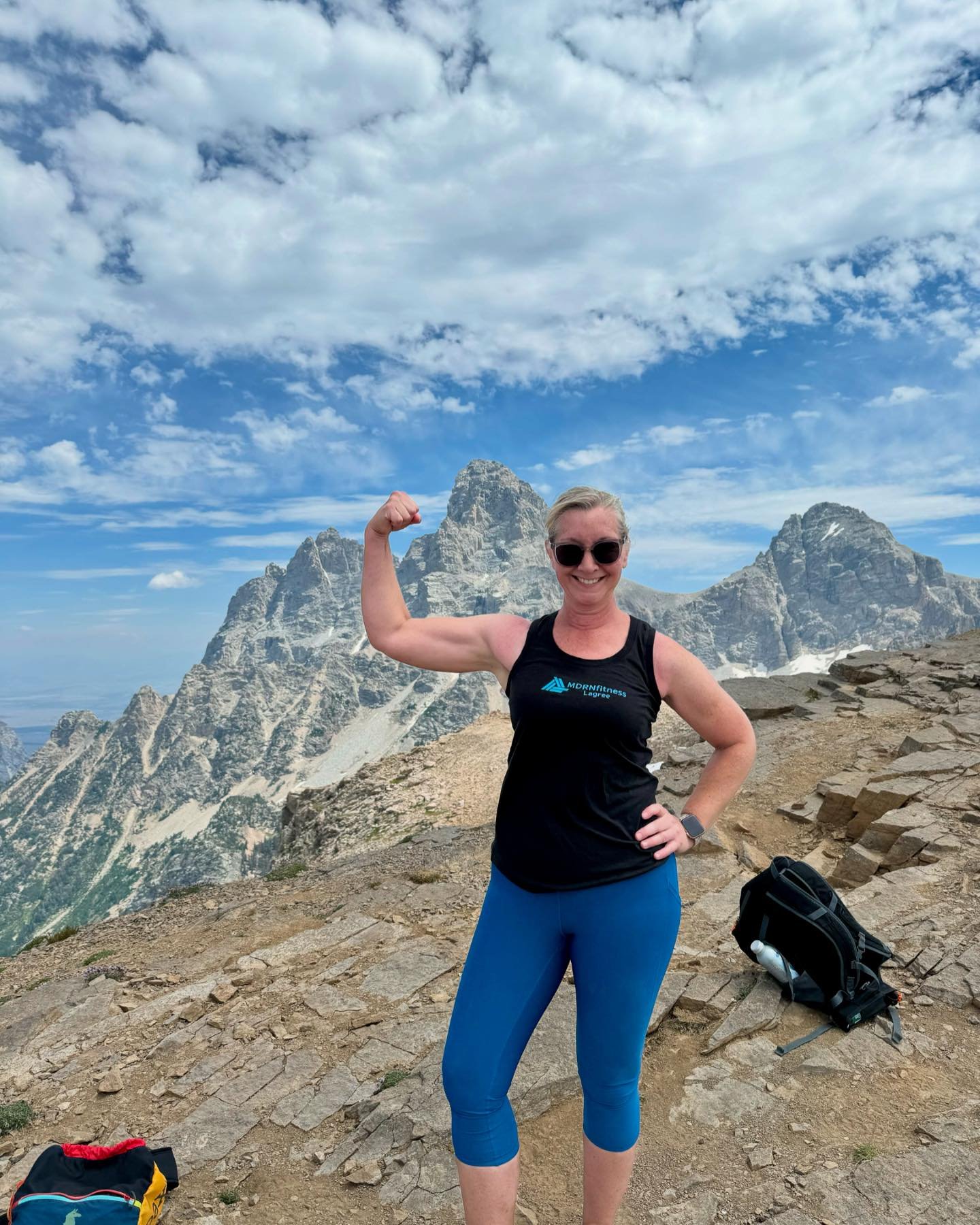 The Tetons. Table Mountain. Top elevation 11,111 feet.  4100 ft elevation gain. 10.7 miles. Probably the toughest I&rsquo;ve done.  #mdrnfitnesslagree #hikinglove