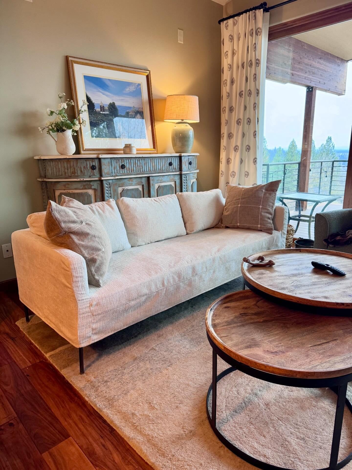 Sleek line sofa done in Chenille. This one had no removable seat cushion but the simple lines and deep tuck-ins made it a good candidate for a slipcover. #customslipcovers #slipcovers #Spokaneslipcovers #homedecor #furnituremakeover