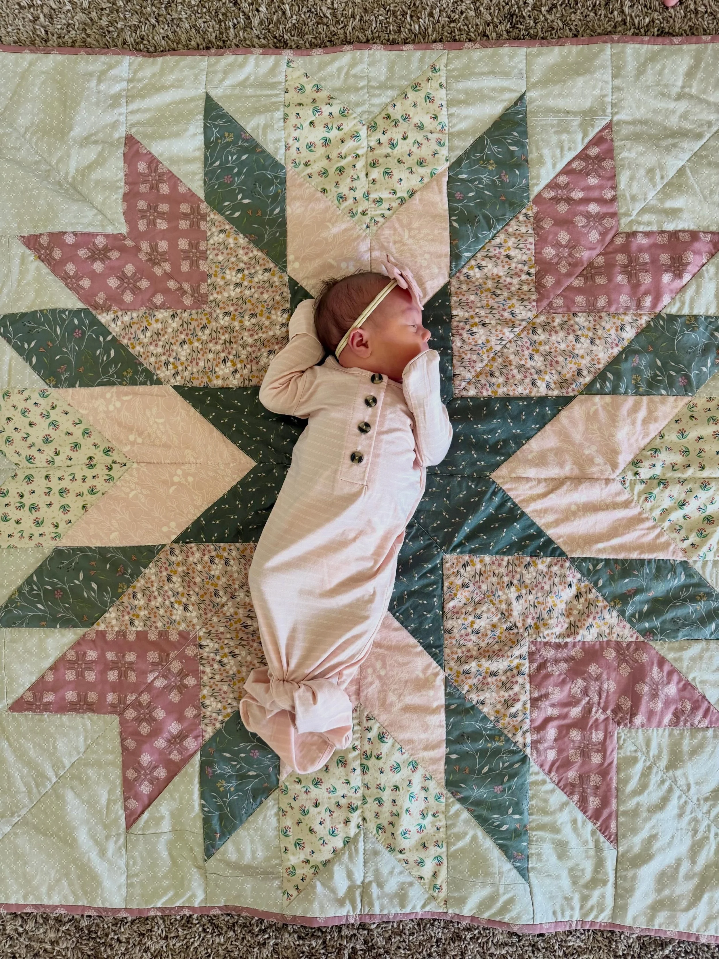 A little side project. Phoebe is here and she is fabulous. I&rsquo;m loving this opportunity to quilt!  #granddaughters #beingagrandmaisthebest