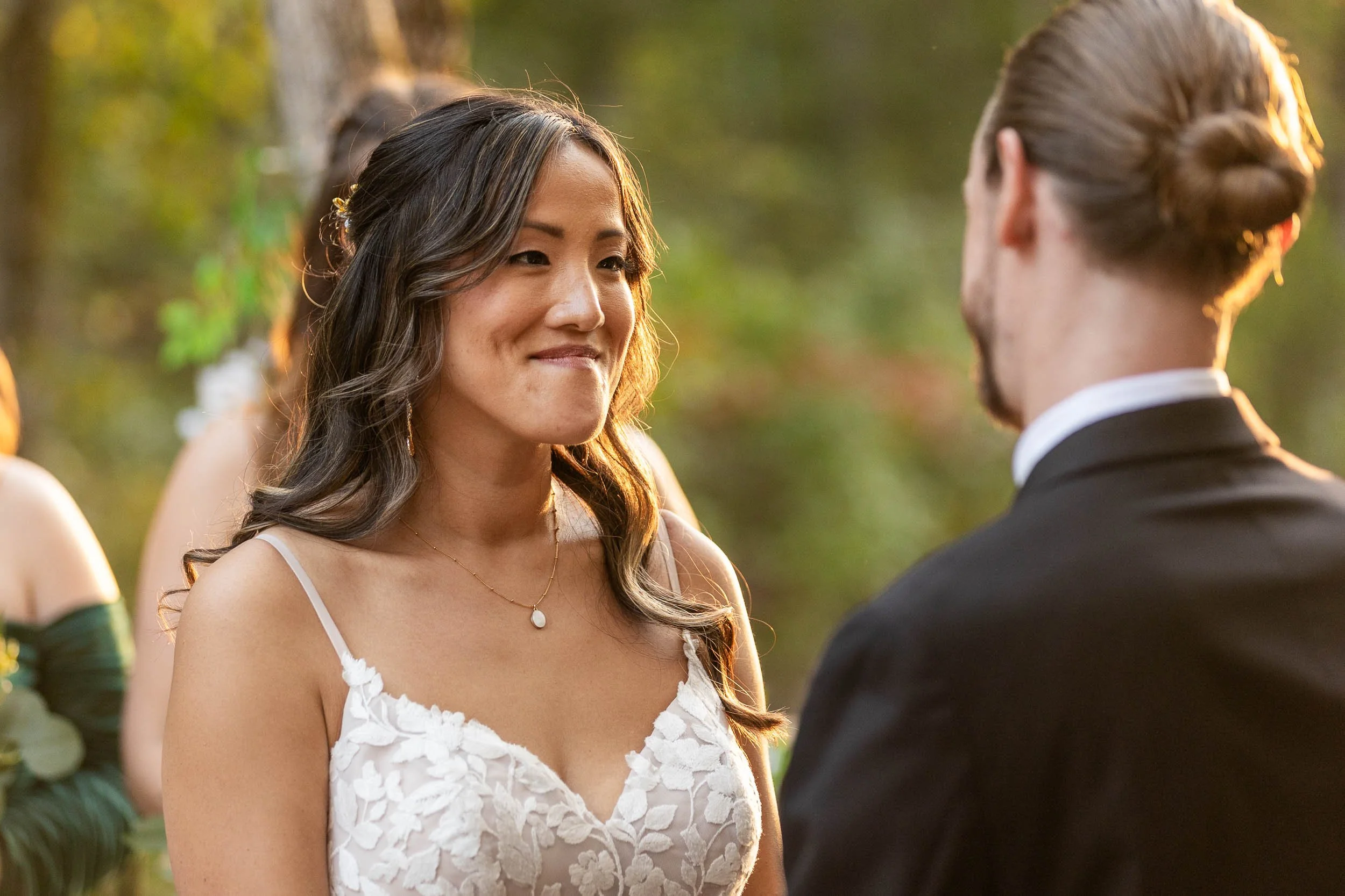 bride looking lovingly into grooms eyes_Renaissance Wine Garden_St Charles documentary wedding photography