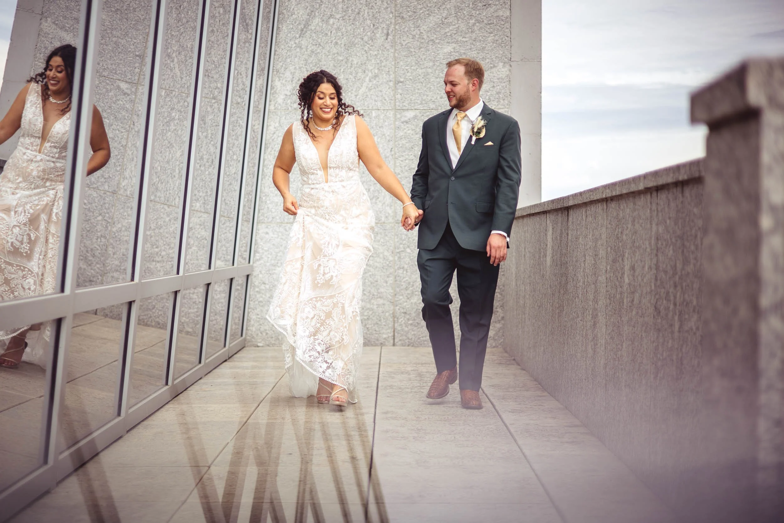 Magnolia Hotel st louis wedding portrait