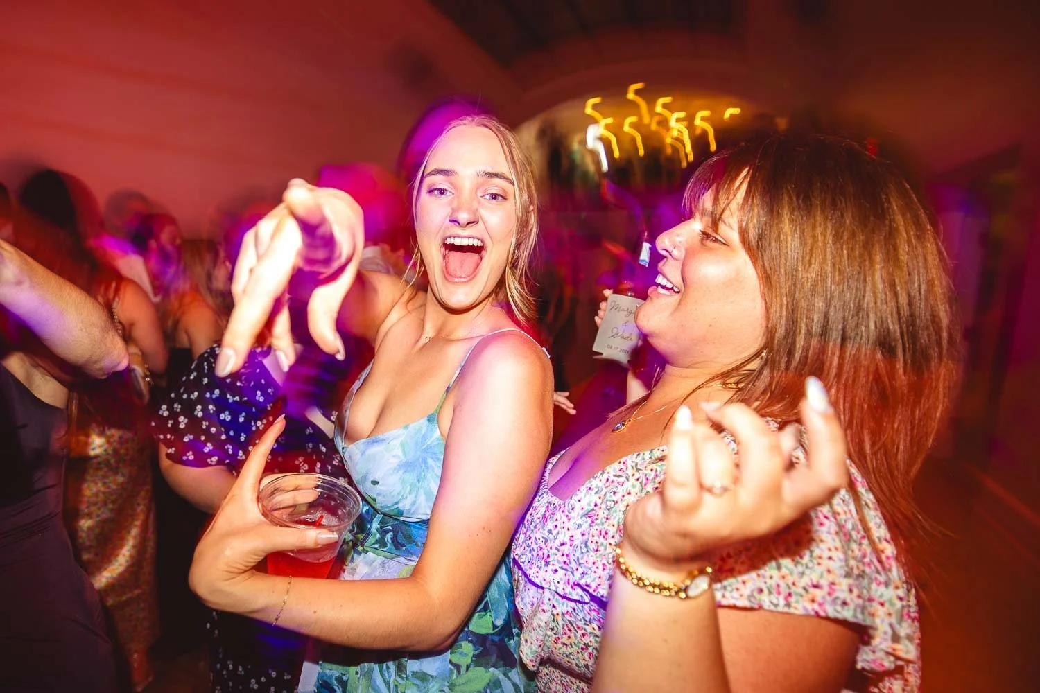 wedding guest having fun dancing at the wedding reception - st louis documentary wedding photography