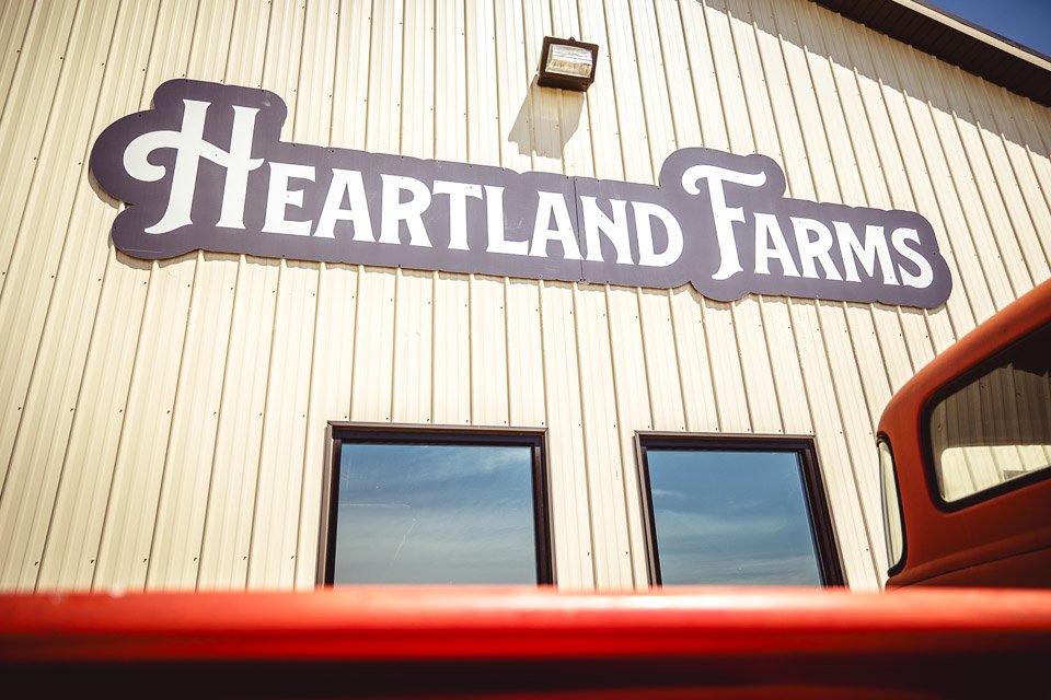heartland farms wedding venue with vintage truck, st louis missouri wedding photographers