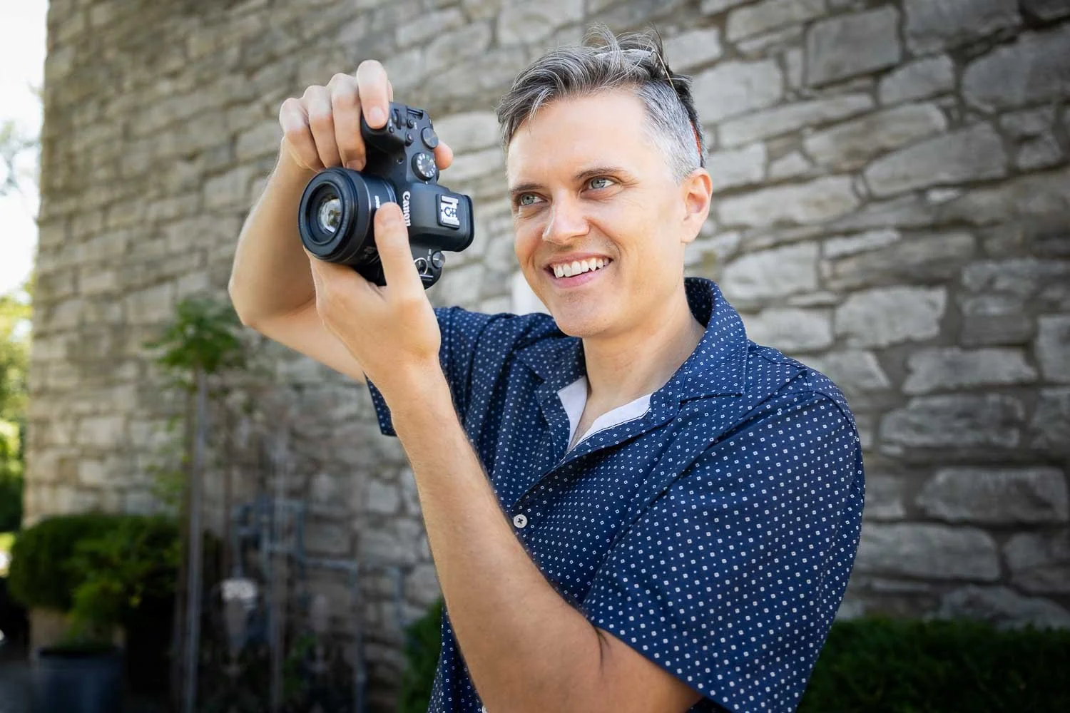 documentary wedding photographer taking photos during wedding-josh and lindsey photo