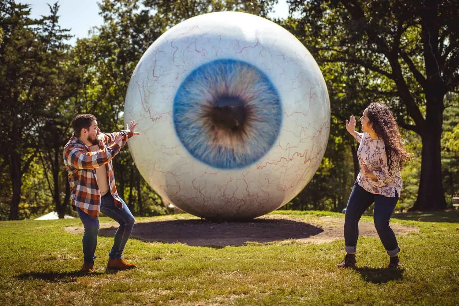 funny couples photography engagement session saint louis missouri