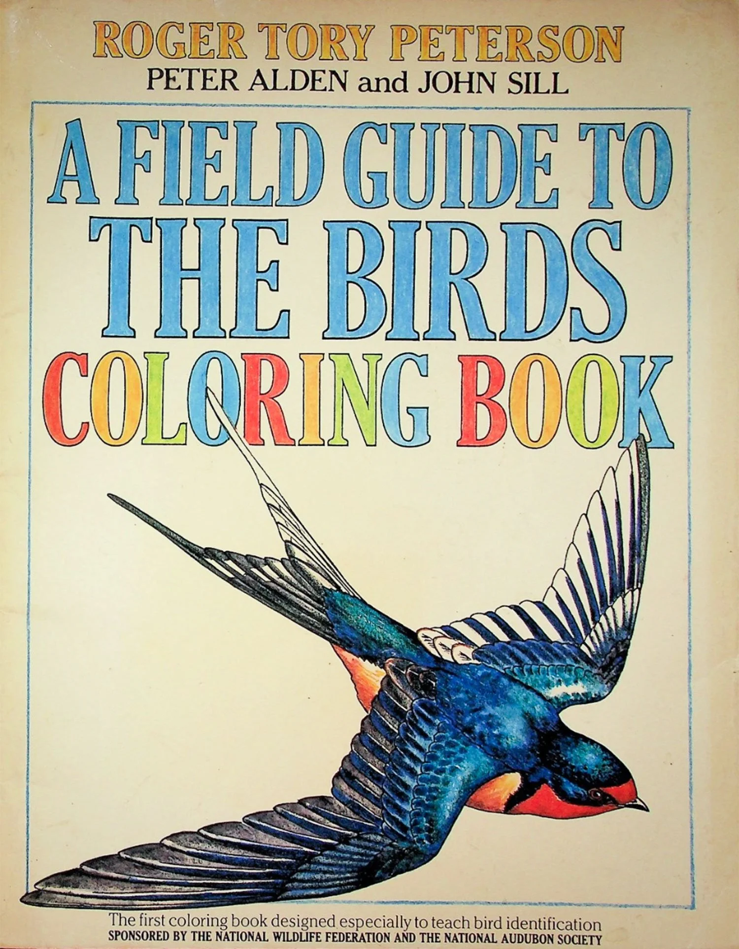 cover of vintage bird coloring book from 1982