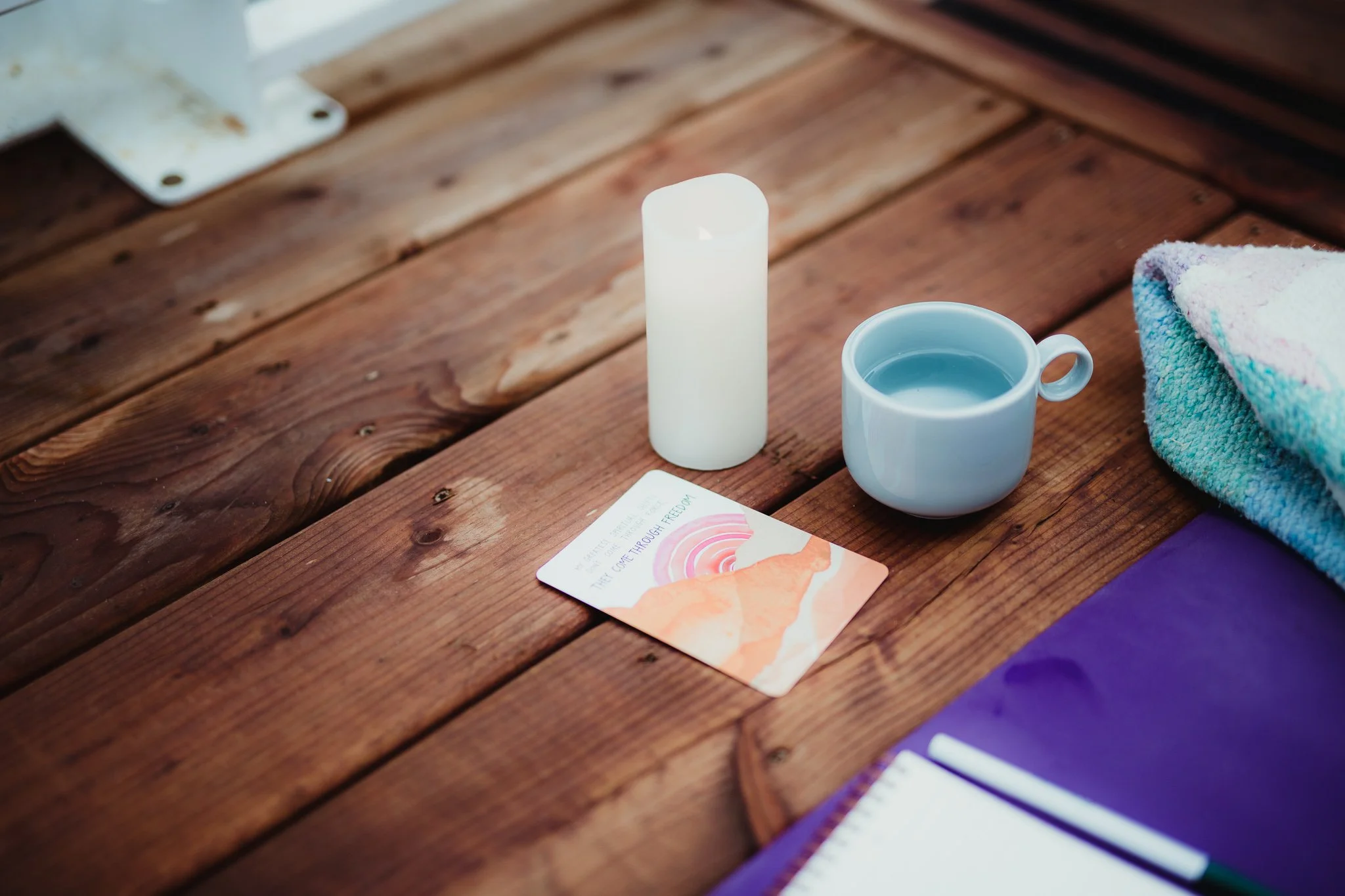 Yoga mat and journal