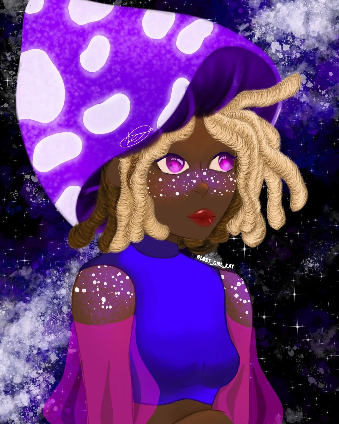 Did I miss Black Fae day? Maybe. Is it going to stop me from posting my mushroom fairy? No! Of course not!
.
Tags: #blackartists #blackfae #blackfaeday #blackartmatters #blackgirlmagic #blerd #melaninart #drawing #digitalart #fairycore #faeart #fanta