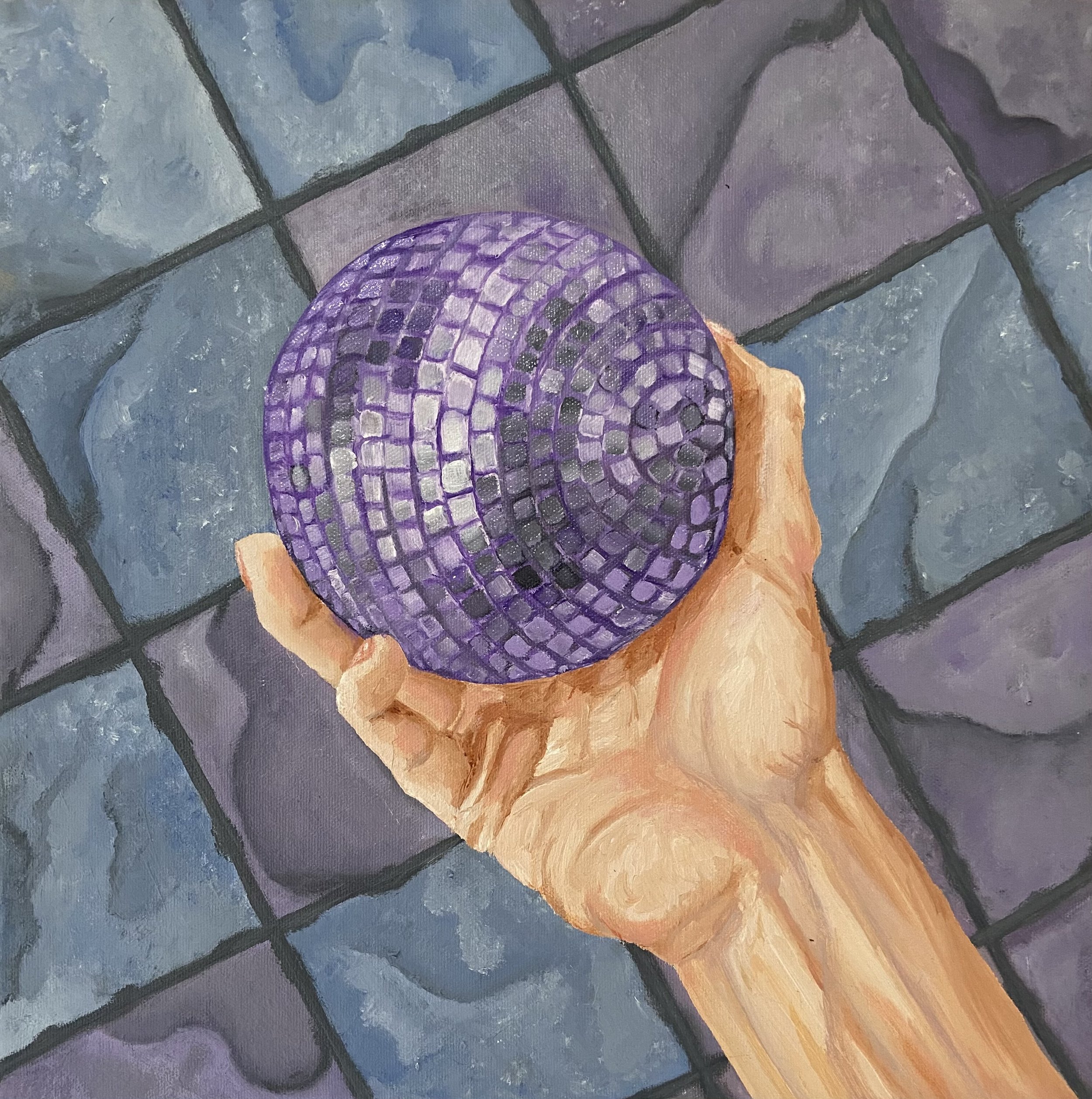 What people do not know, they cannot ruin. 2021,
Oil on canvas, 14"x14"
