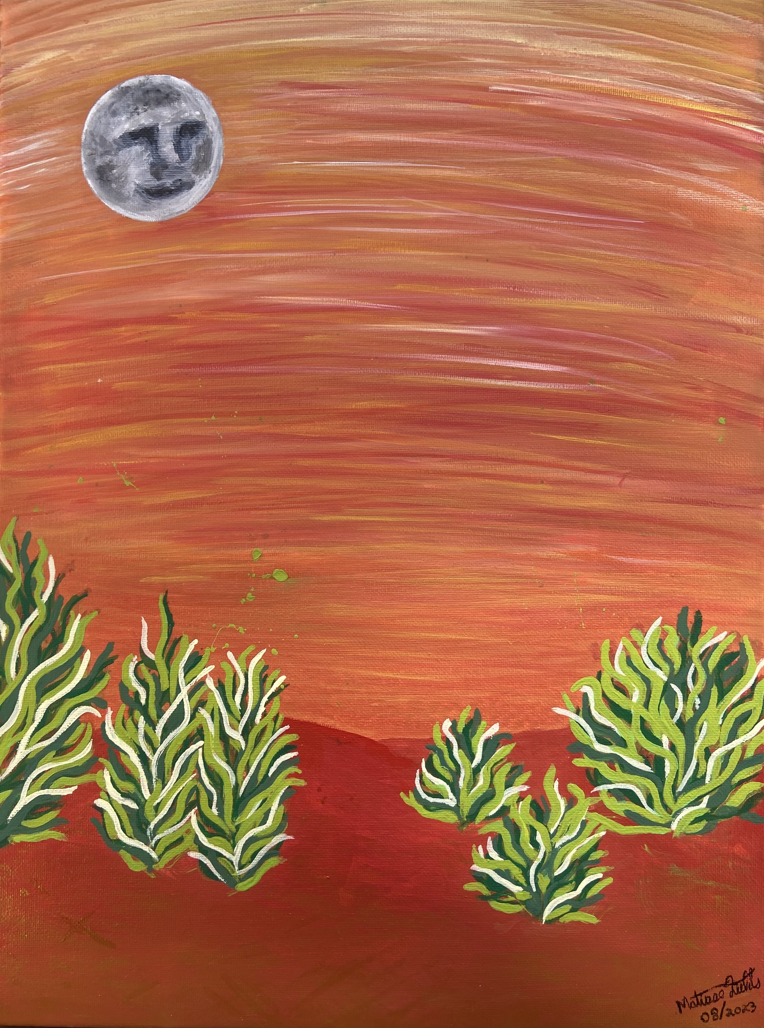 When the Desert Cries, 2023
Acrylic on canvas, 12'x16"