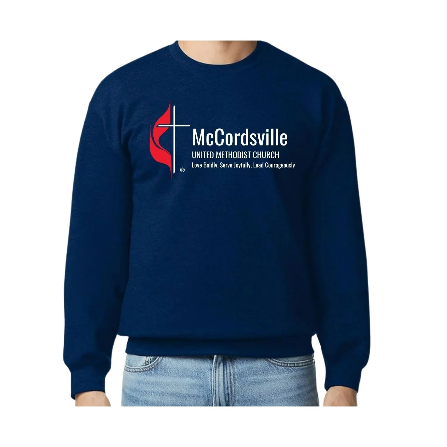 Adult Softstyle Crewneck Sweatshirt / Youth Sizes Available / ONLY AVAILABE IN NAVY