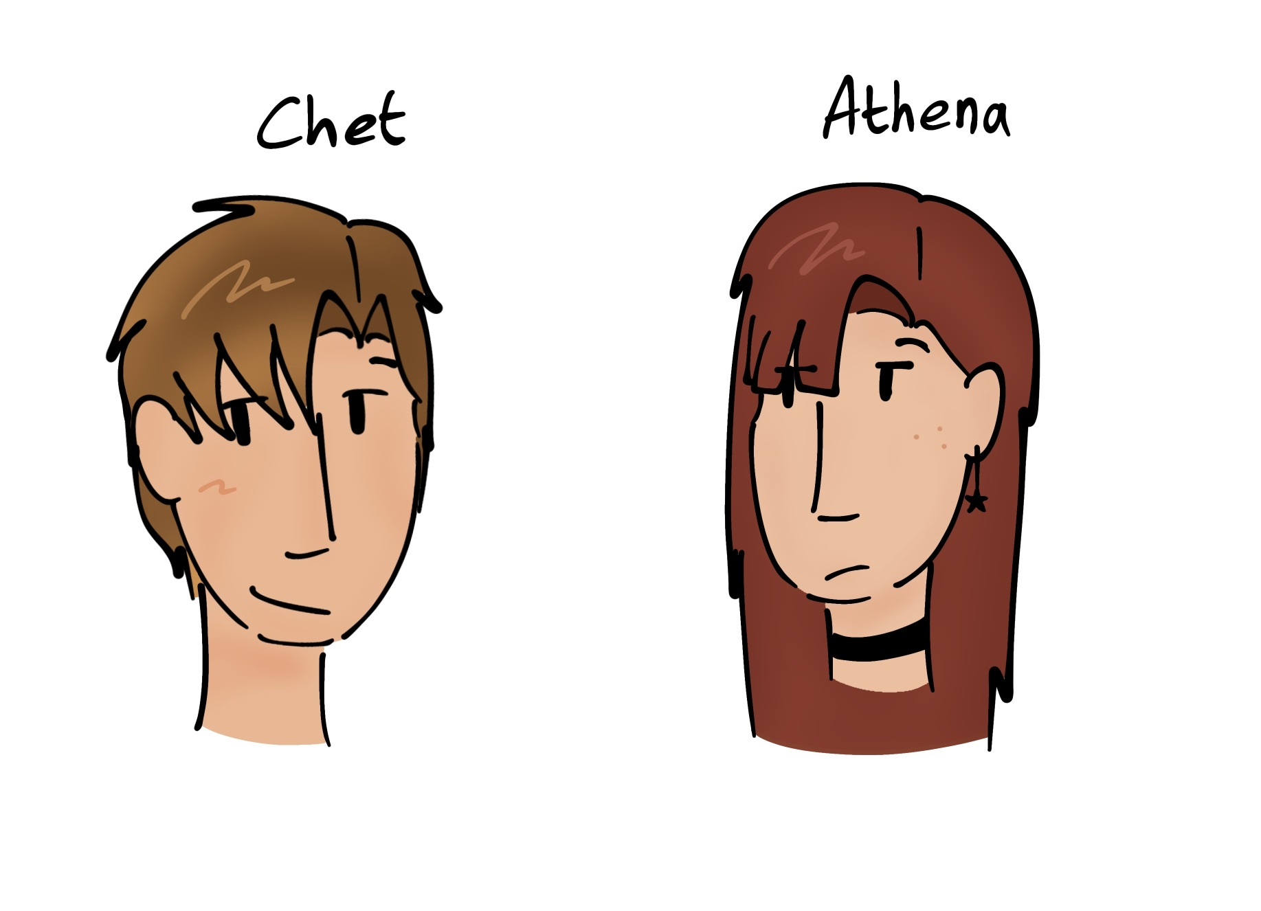 Chet and Athena by @archer on Discord