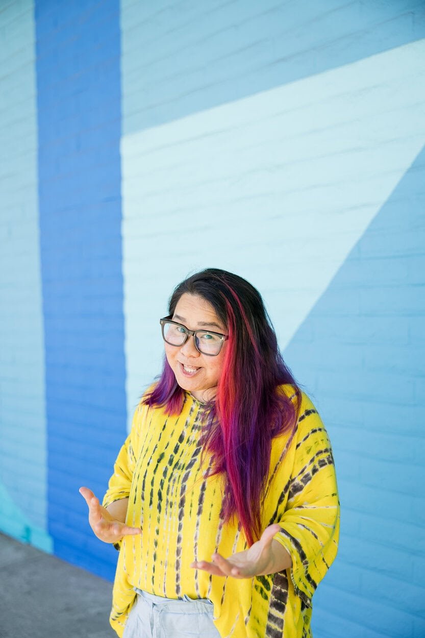 The image of LGBTQ BIPOC youth therapist Burnaby posing to the camera to accompany a blog post about neuroqueer double masking burnout
