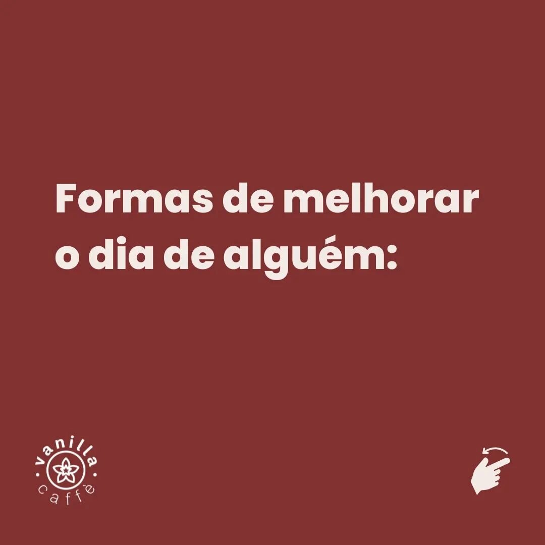 [o &uacute;ltimo &eacute; o melhor] Lembrete para dar um boom no dia de algu&eacute;m especial! &Eacute; importante dar e receber esse apoio em todos os momentos. 
 
#vanilla #cafeteriasp #belavista #oscarfreire #cafeteriapinheiros #vilaolimpia #cafe